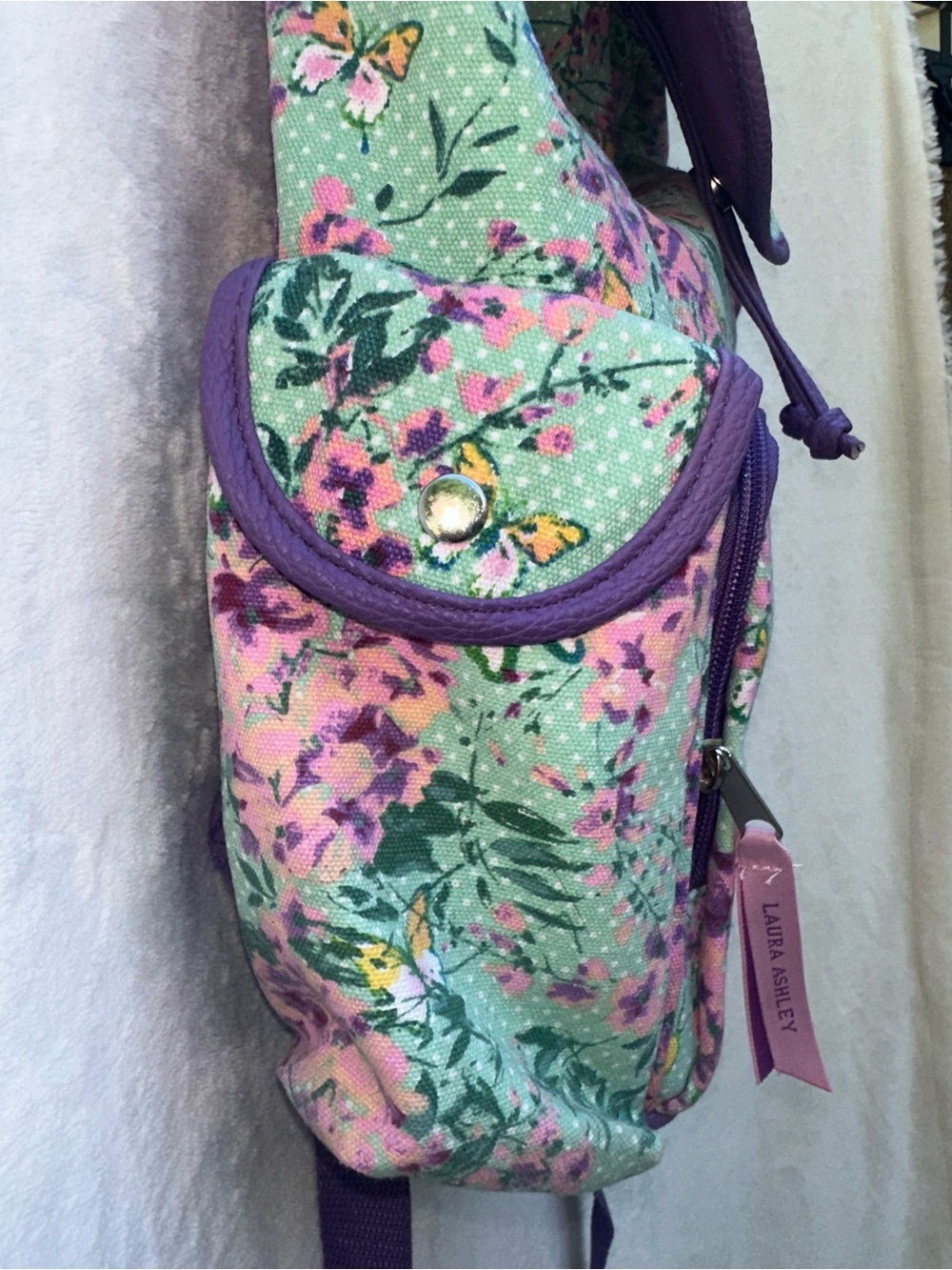 Laura Ashley Full Size Floral Butterfly Backpack - Picture 4 of 9